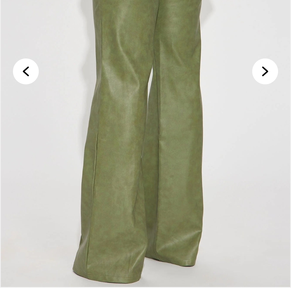 Fashion Nova Sage Green Wide Leg Pants - Picture 3 of 6